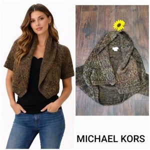 MICHAEL KORS WOOL SHORT CARDIGAN